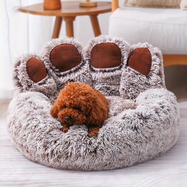 Cute Bear Paw Dog Bed – Plush, Calming, and Cozy for Pets of All Sizes - Image 7