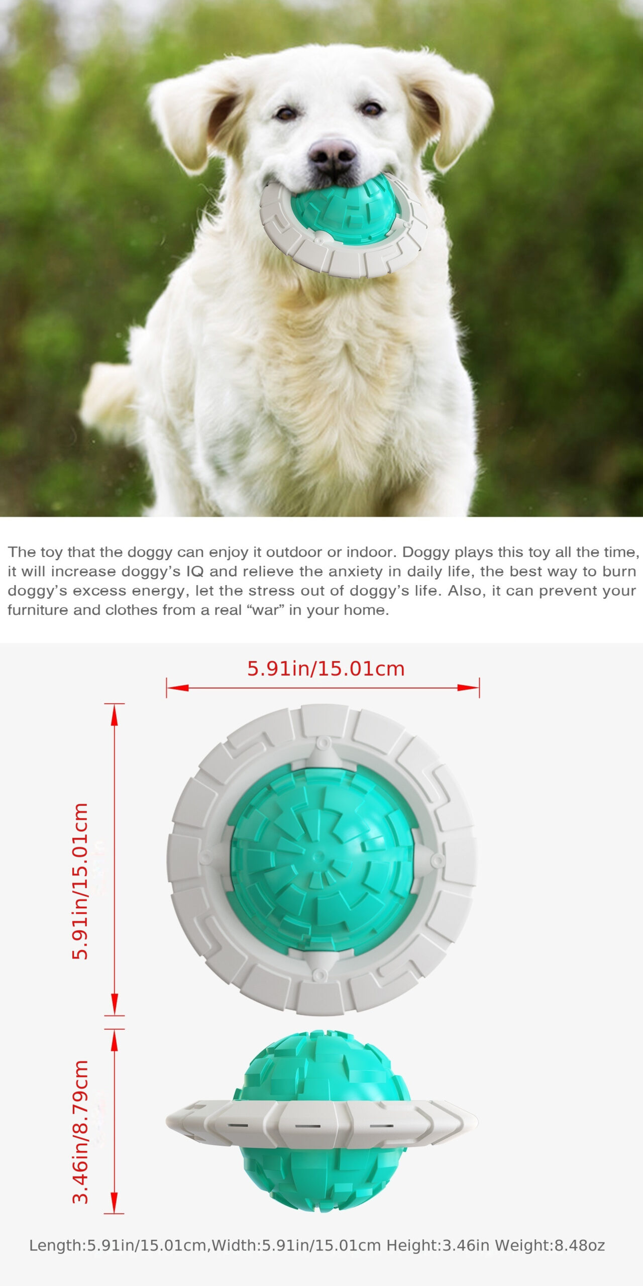 Durable Flying Disc Toy for Large Dogs - Squeaky, Indestructible, Interactive Pet Gift - Image 15