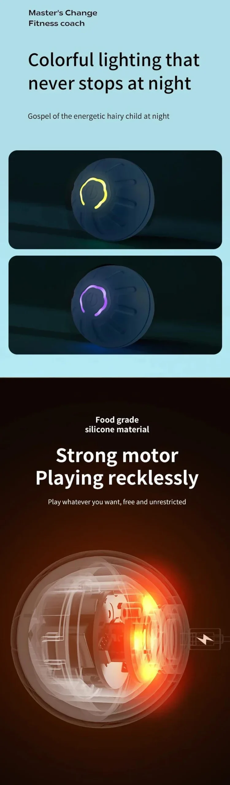 Smart Dog Toy Ball Electronic Interactive Pet Toy Moving Ball USB Automatic - Image 24