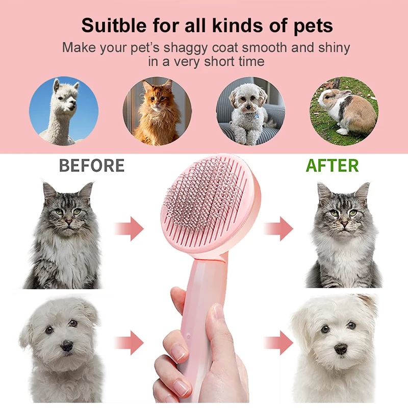 Pet Grooming Brush for Cats & Dogs Remove Hairs - Image 4