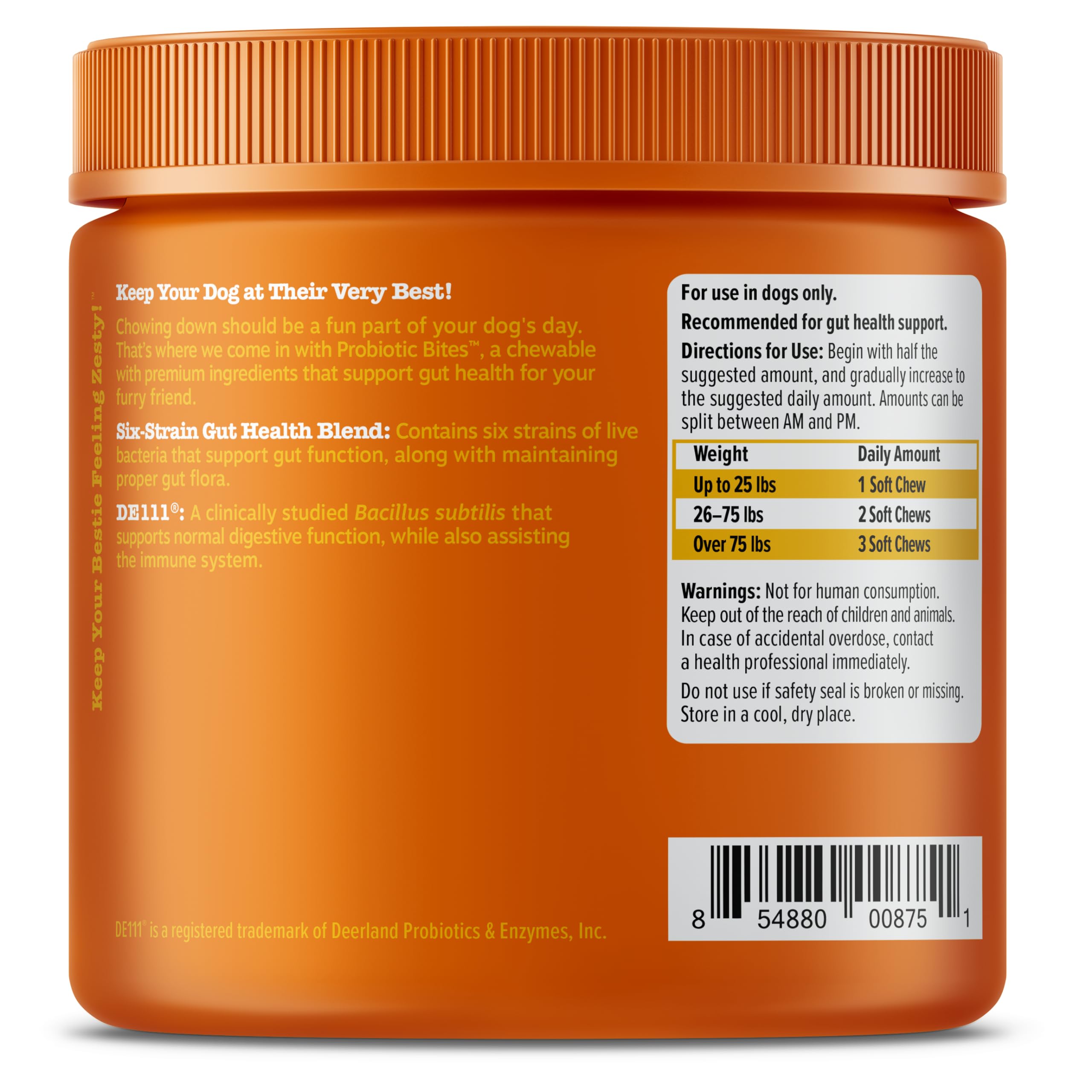 Zesty Paws Probiotics for Dogs - Digestive Enzymes for Gut Flora, Digestive Health, Diarrhea & Bowel Support - Clinically Studied DE111 - Dog Supplement Soft Chew for Pet Immune System - Chicken - Image 7